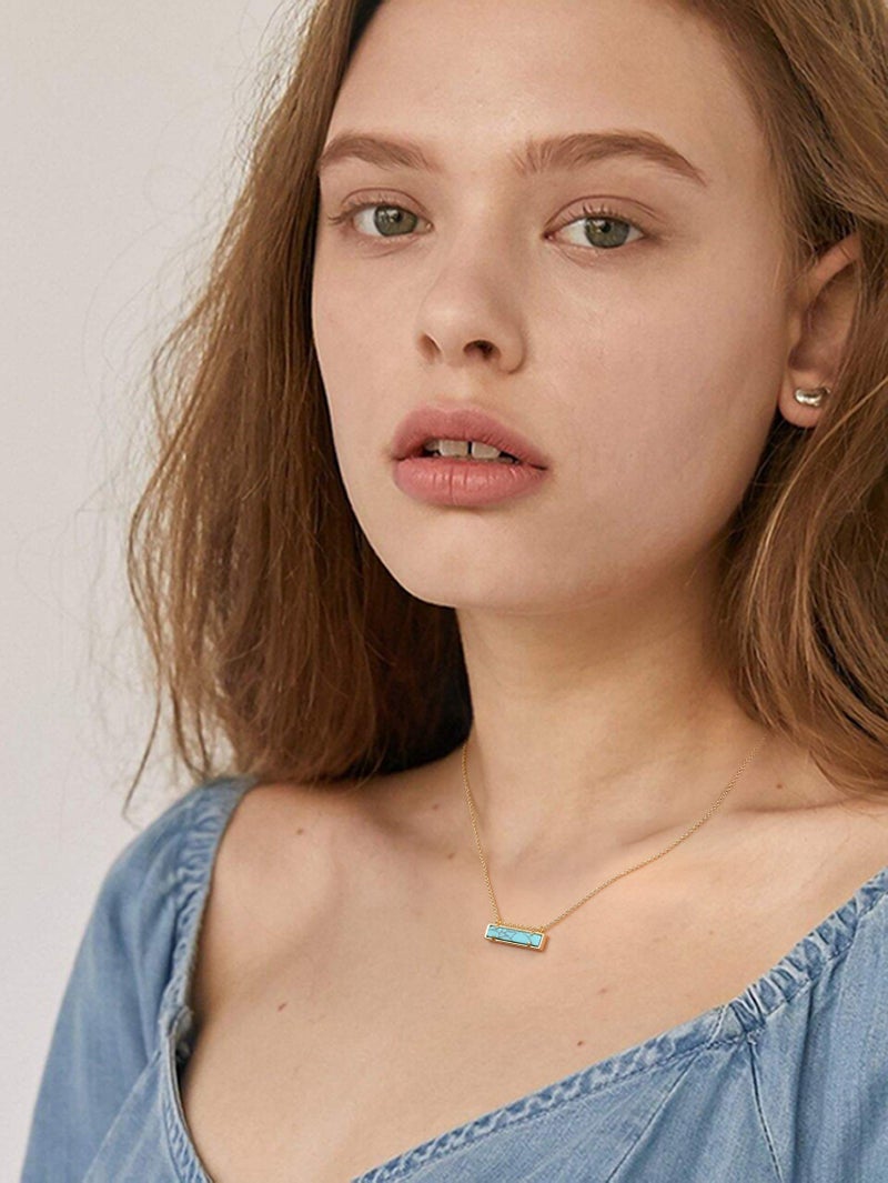 SOFYBJA 18k Gold Plated Dainty Handmade Choker Necklace for Women Green - Image 3